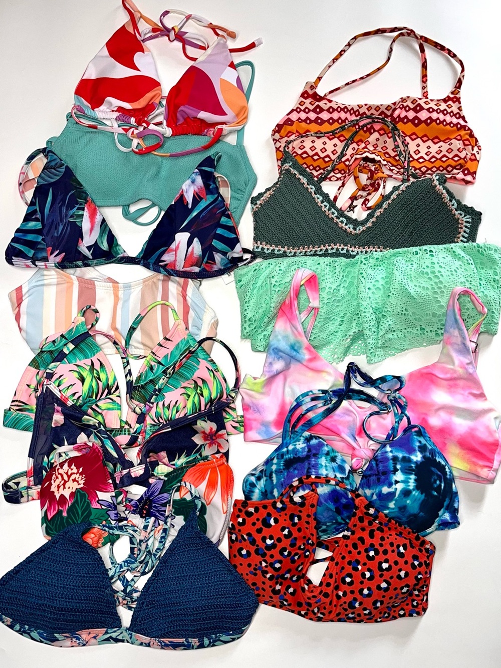 Mixed Bikini & Bralette Set - Colorful Printed Assortment - NWOT - EUC